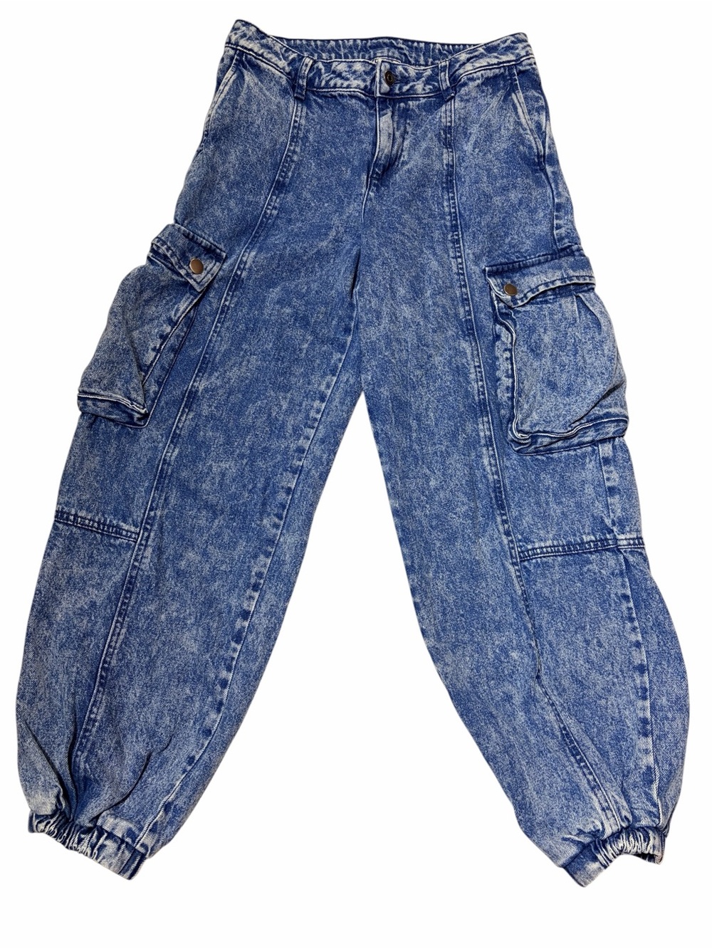 Y2K Acid Wash Balloon Pants Jeans Future Collective Kahlana Barfield Brown